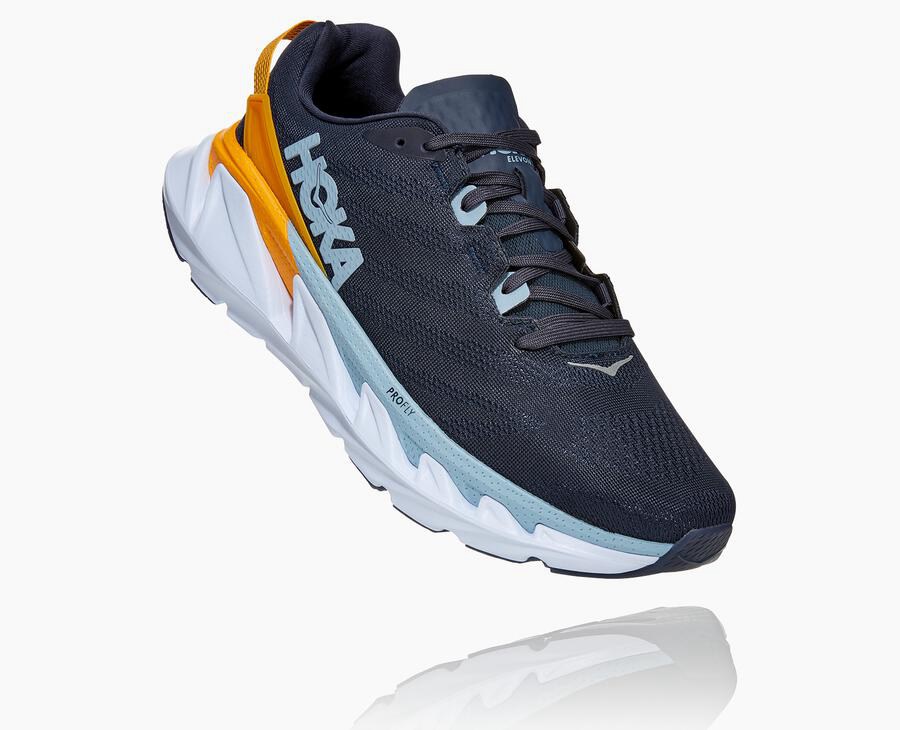 Hoka One One Koşu Ayakkabısı Erkek Lacivert/Beyaz - Elevon 2 - LC4703526